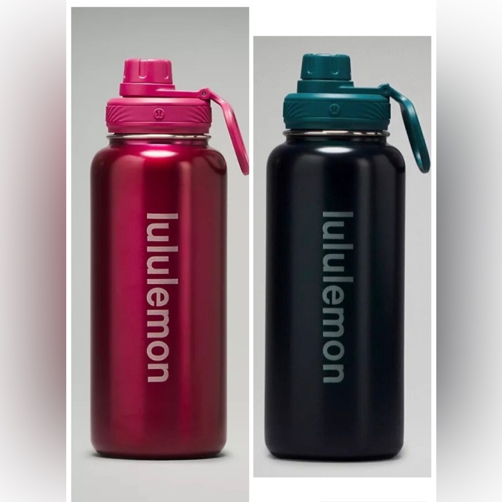 *Bundle*NWT lululemon back to life water bottle vintage rose & storm teal